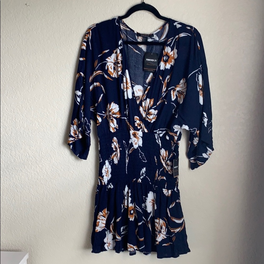 Forever 21 navy floral dress